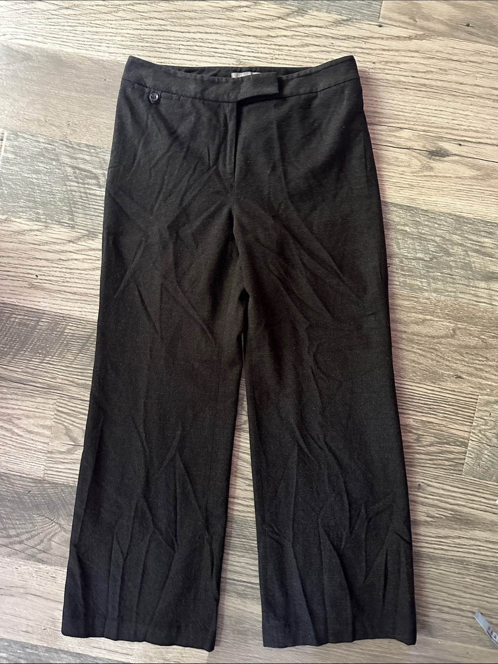Ann Taylor Black Wool Blend Wide Leg Trouser Pants Women’s Size 10 Lined